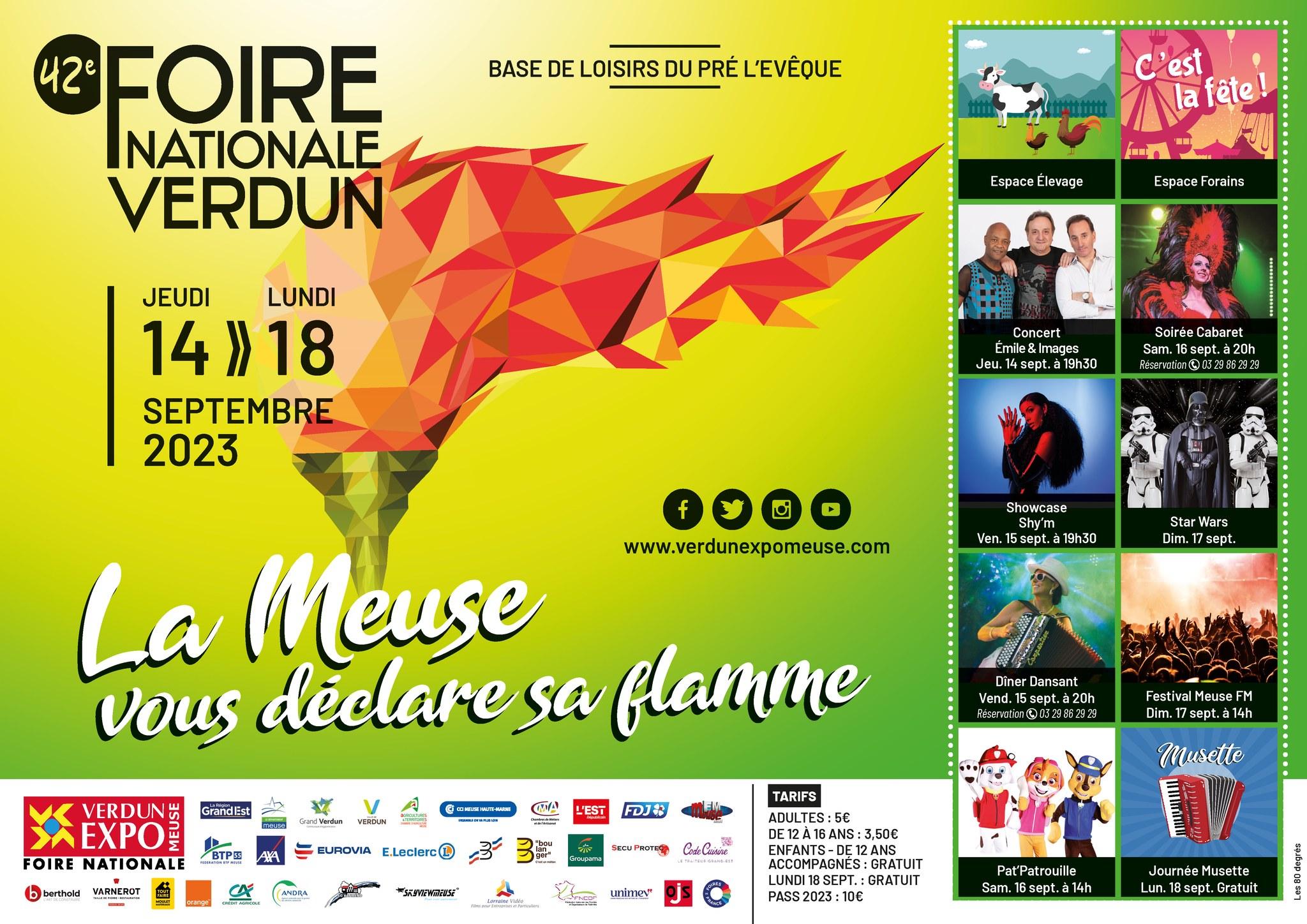 FOIRE NATIONALE DE VERDUN – 14 au 18 septembre 2023